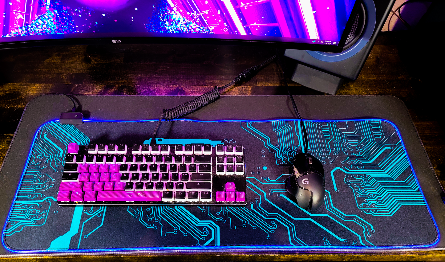 Circuit Board LED Gaming Mouse Pad