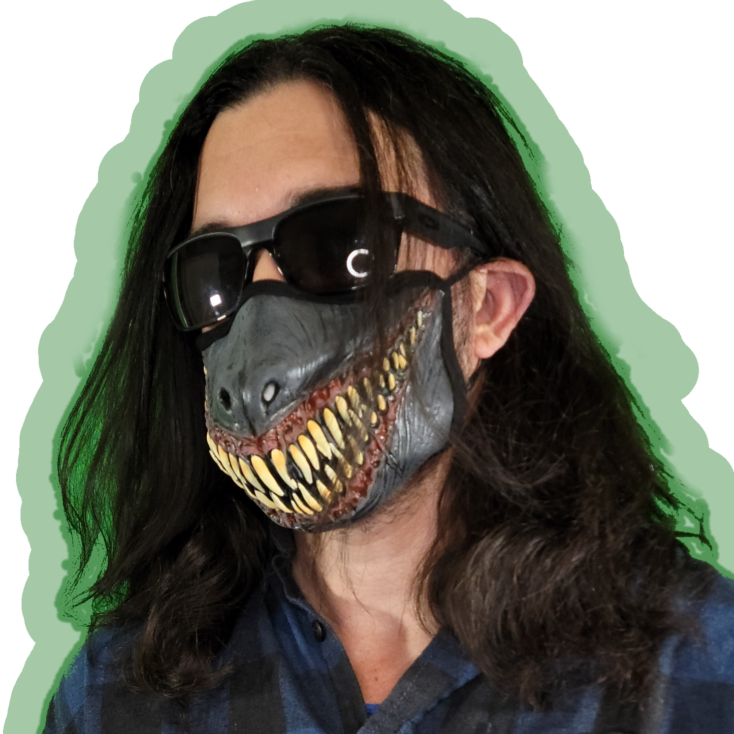Latex Werewolf Face Mask Costume Cosplay Wolf Head Monster Alien Scary Halloween