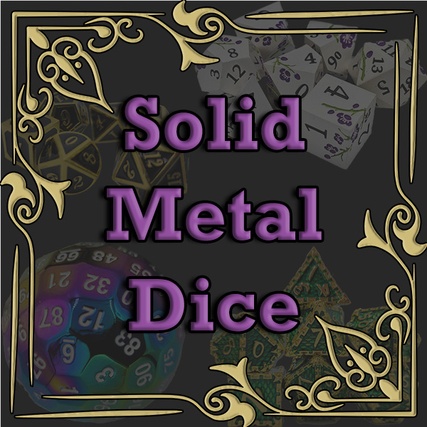 Solid Metal Dice button