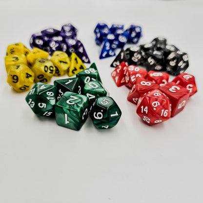 42 Piece DND Dice Set + 6 Velvet Dice Bags