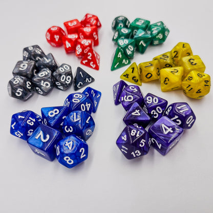 42 Piece DND Dice Set + 6 Velvet Dice Bags