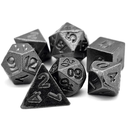 6mm  Mini Silver Metal DND Dice Set