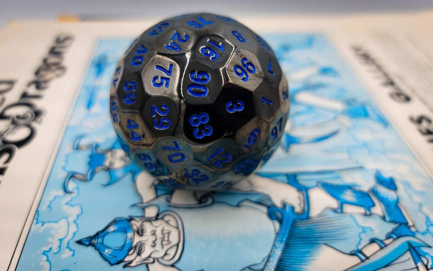 Black & Blue Metal D100 DND Dice