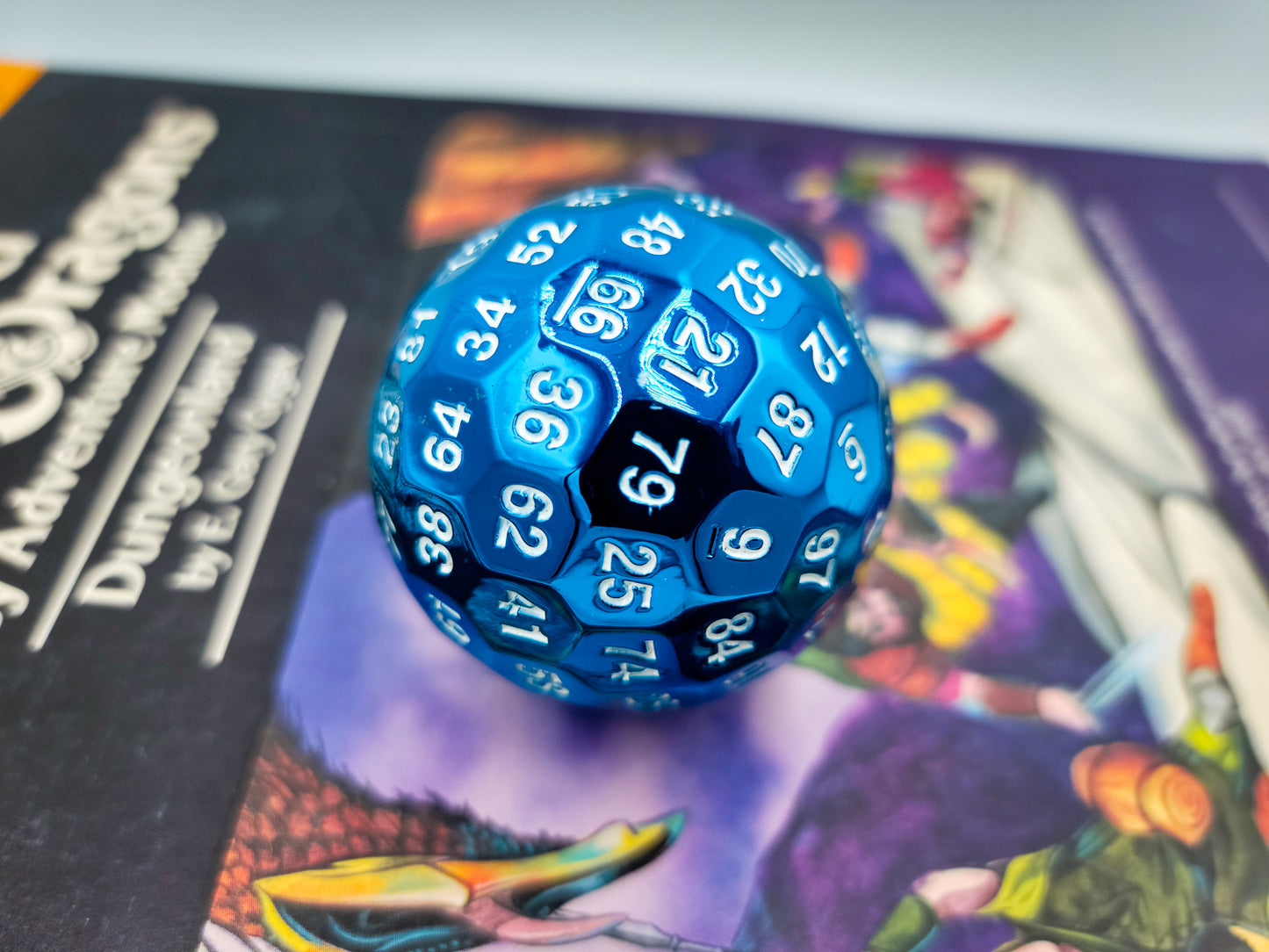 Blue Metal D100 DND Dice