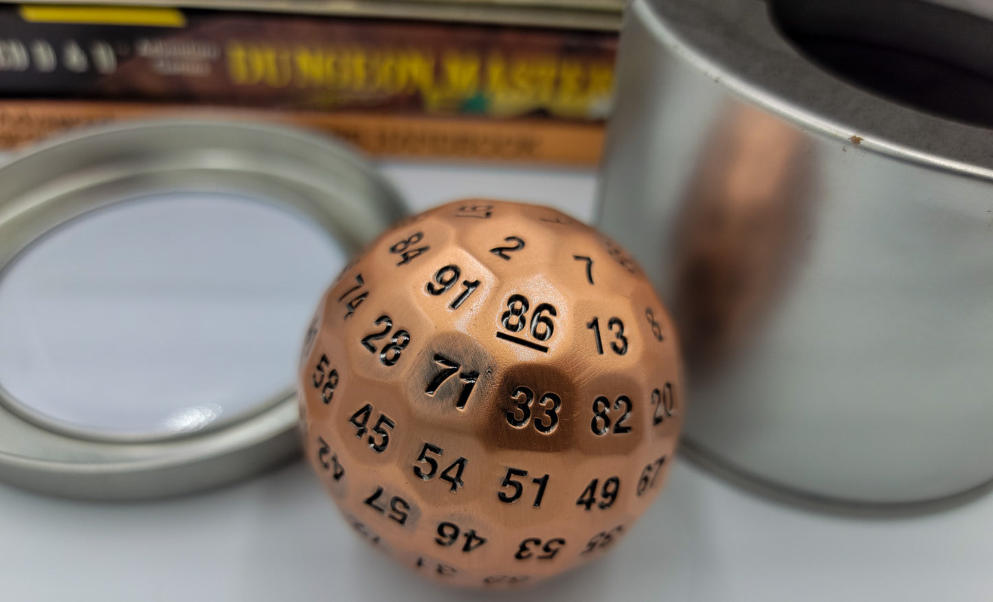 Copper Metal D100 DND Dice