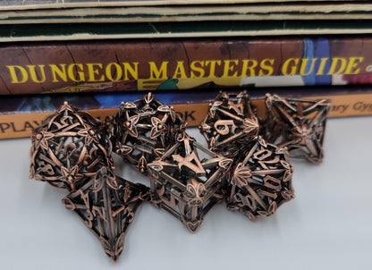 Copper Hollow Metal Caltrops Dice