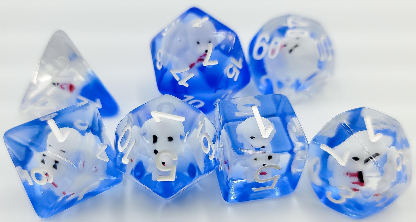 Resin Dog DND Dice Set