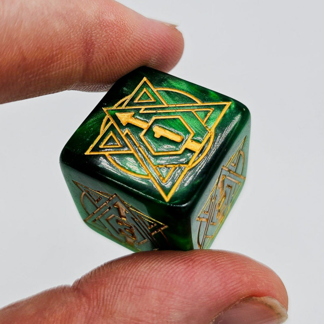 Green Star Constellation 7 Piece DND Dice Set