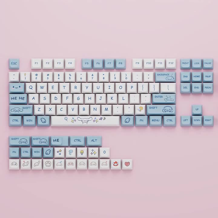 100% Full Size Cute Rabbit Themed Keycaps