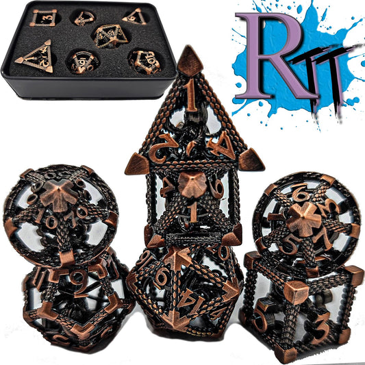 Copper Hollow Metal Cthulhu Dice