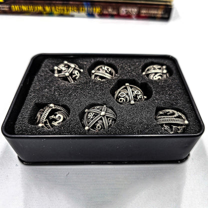 Gray Hollow Metal Dragon Orb Dice