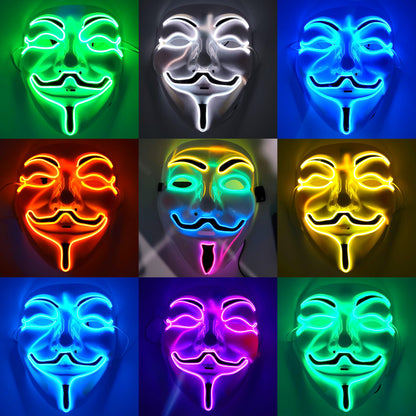 Maschera LED Vendetta SOUTHSKY - Luci EL Wire, 3 Modalità, Per Halloween E Cosplay - Foto 6