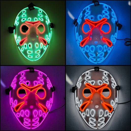 LED Light Up Jason Voorhees Mask Friday the 13th