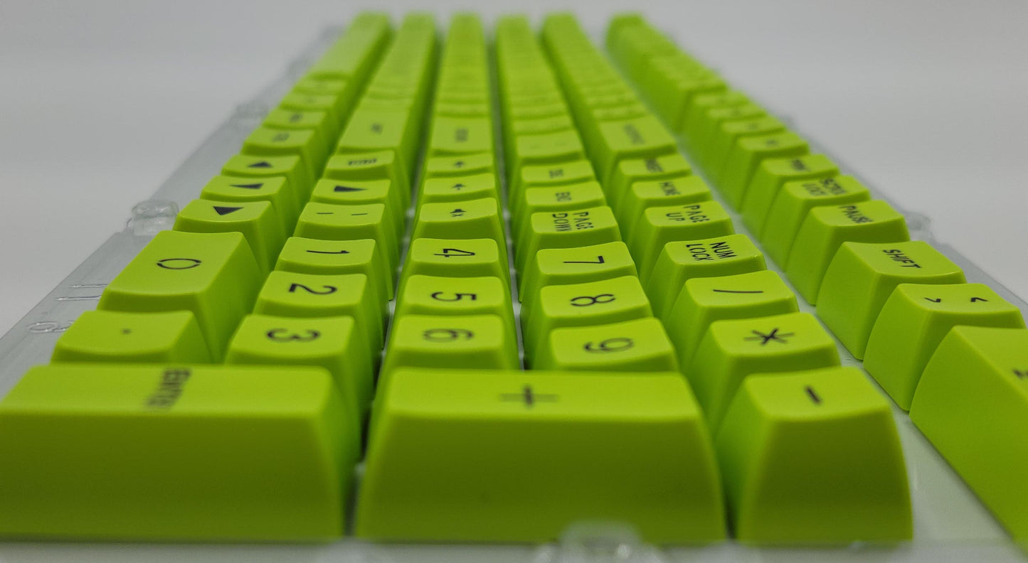 100% Full Size 104 Key Neon Green Keycap Set for Mechanical Keybaords