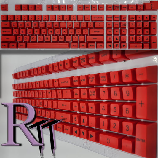 100% Full Size 104 Key Red Keycap Set for Mechanical Keybaords
