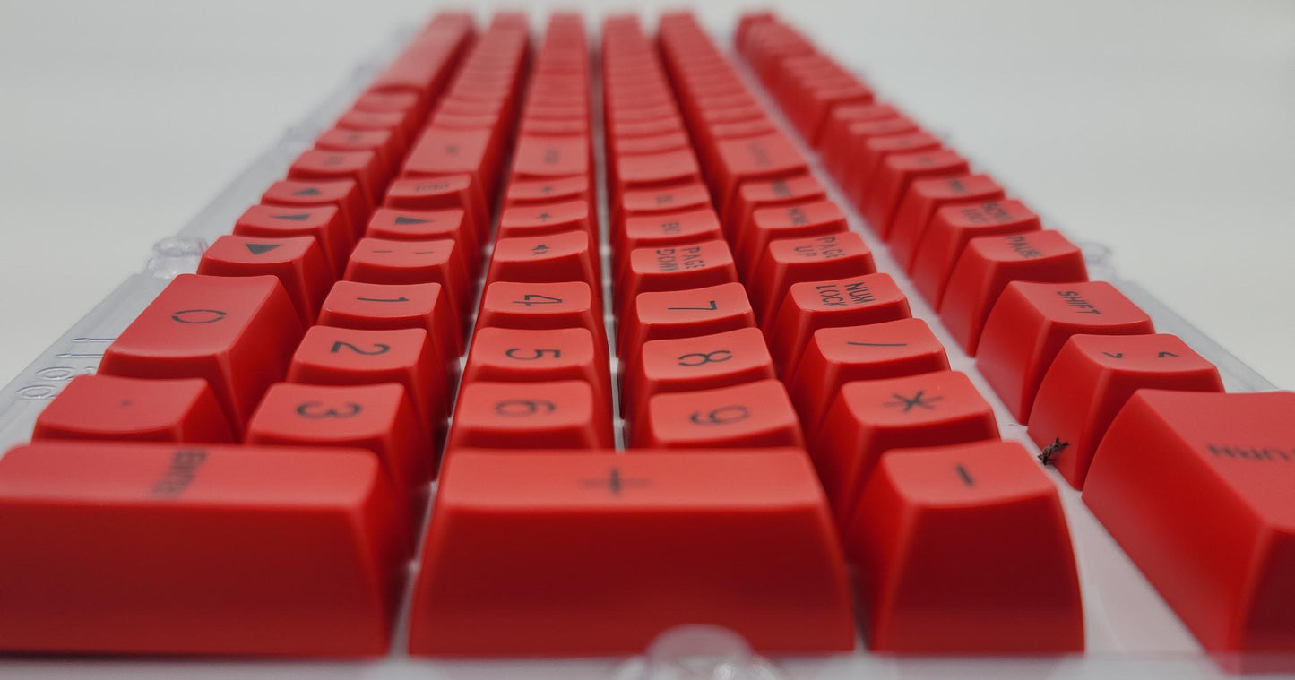 100% Full Size 104 Key Red Keycap Set for Mechanical Keybaords