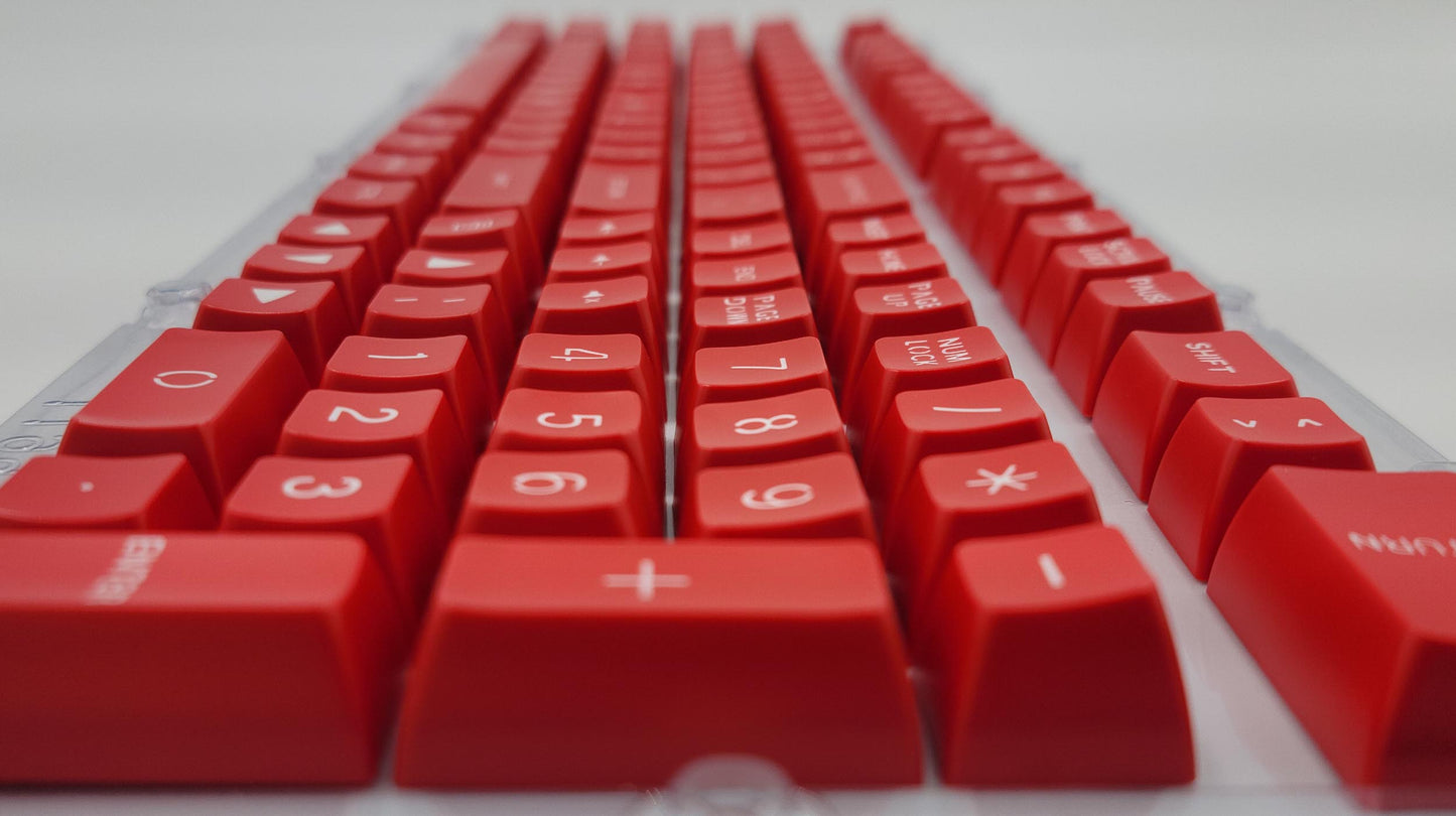 100% Full Size 104 Key Red Keycap Set for Mechanical Keybaords