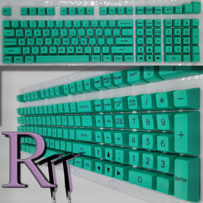 100% Full Size 104 Key Teal Aqua Keycap Set for Mechanical Keybaords