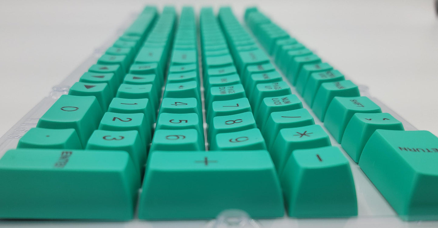 100% Full Size 104 Key Teal Aqua Keycap Set for Mechanical Keybaords