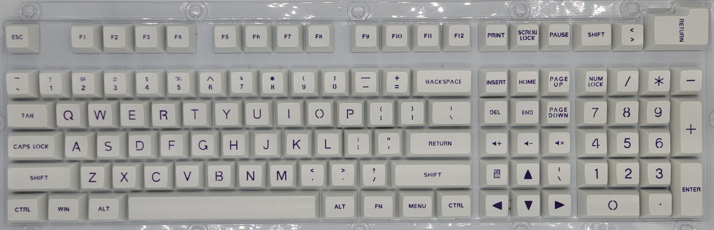 100% Full Size 104 Key White Keycap Set for Mechanical Keybaords