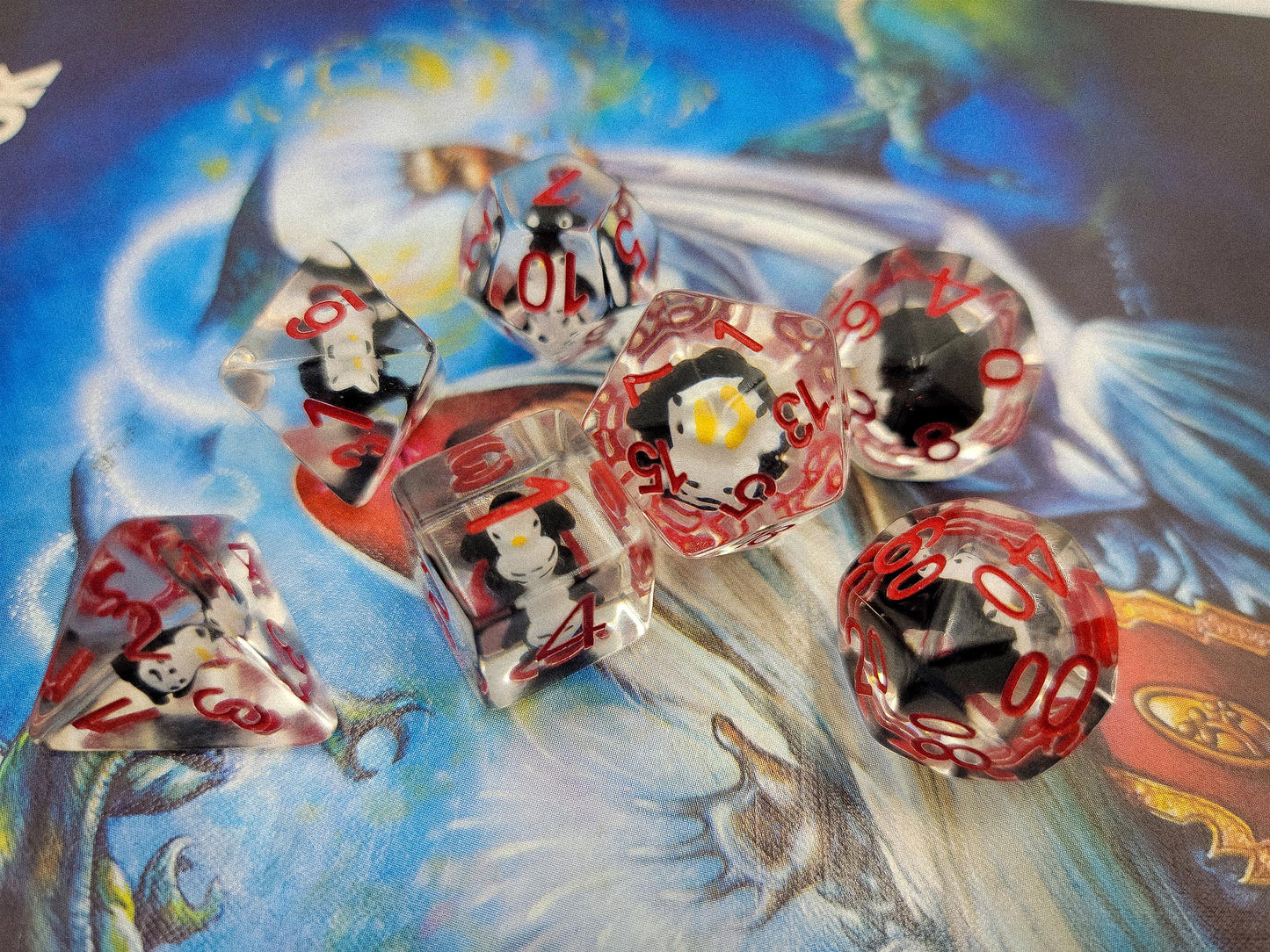 Resin Penguin DND Dice Set