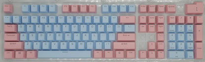 100% Full Size 104 Key Pink & Blue Keycap Set for Mechanical Keybaords