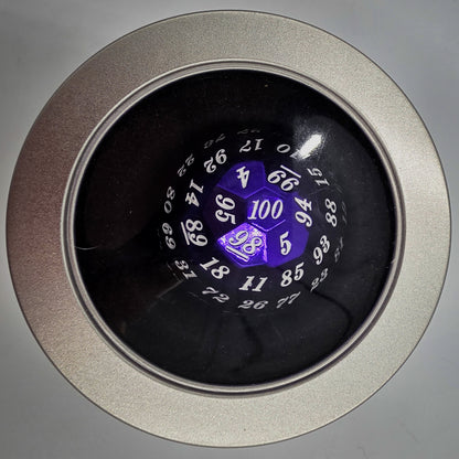 Purple Metal D100 DND Dice