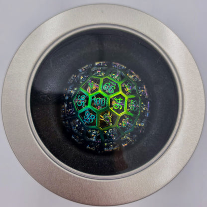 Rainbow Hollow Metal D100 DND Dice