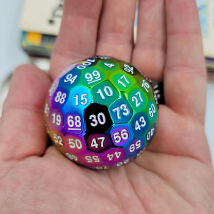 Rainbow Metal D100 DND Dice