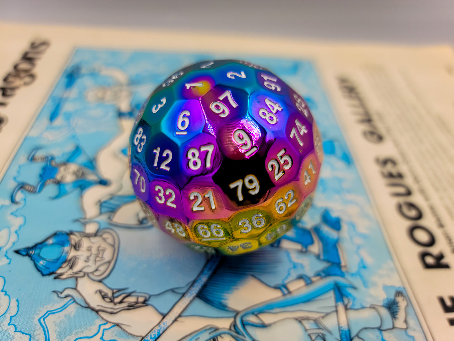 Rainbow Metal D100 DND Dice