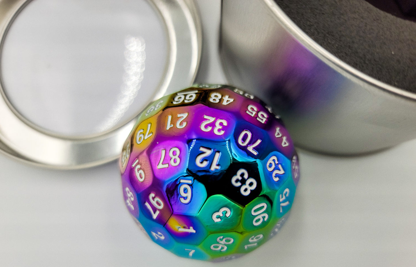 Rainbow Metal D100 DND Dice