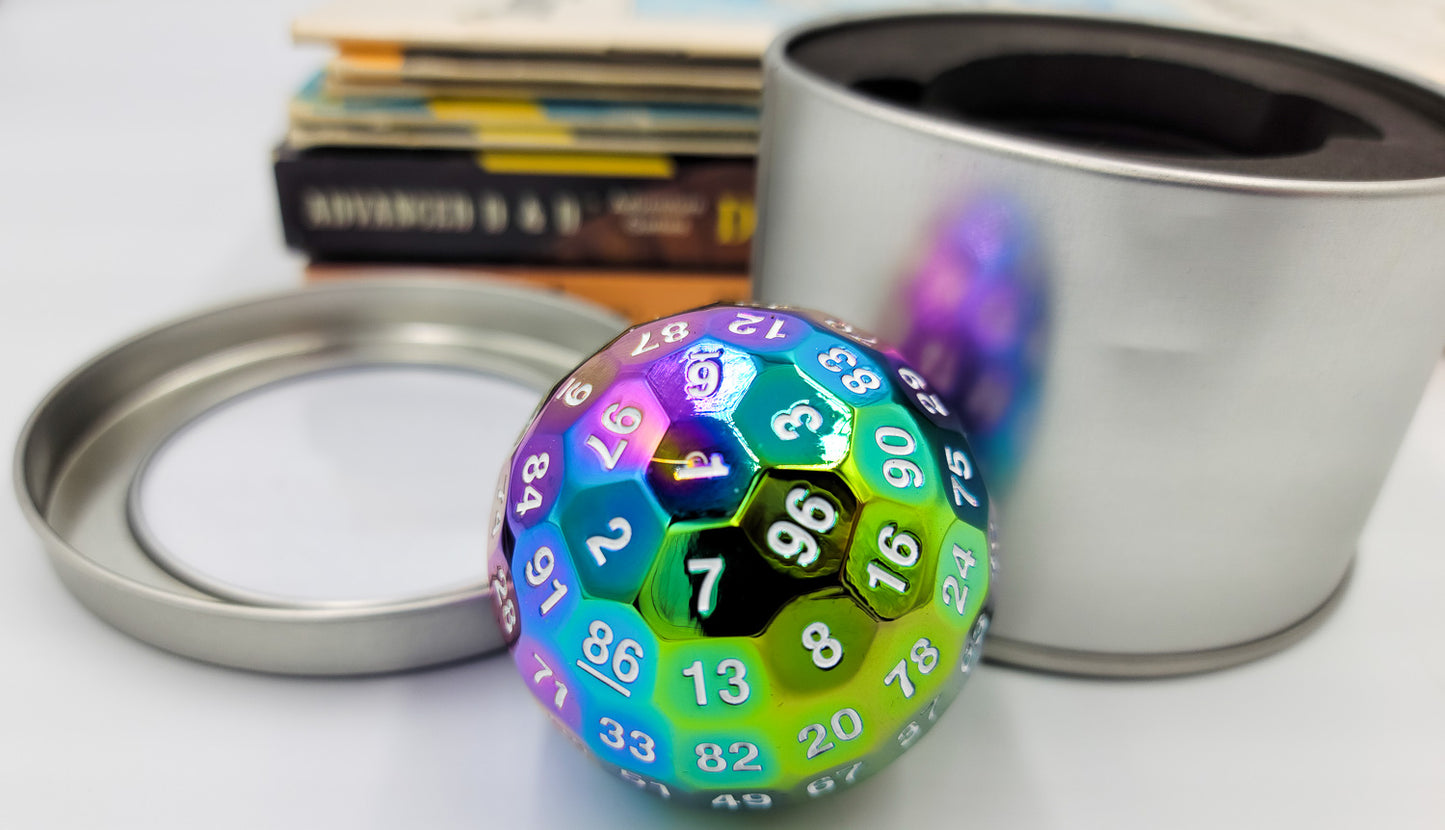 Rainbow Metal D100 DND Dice