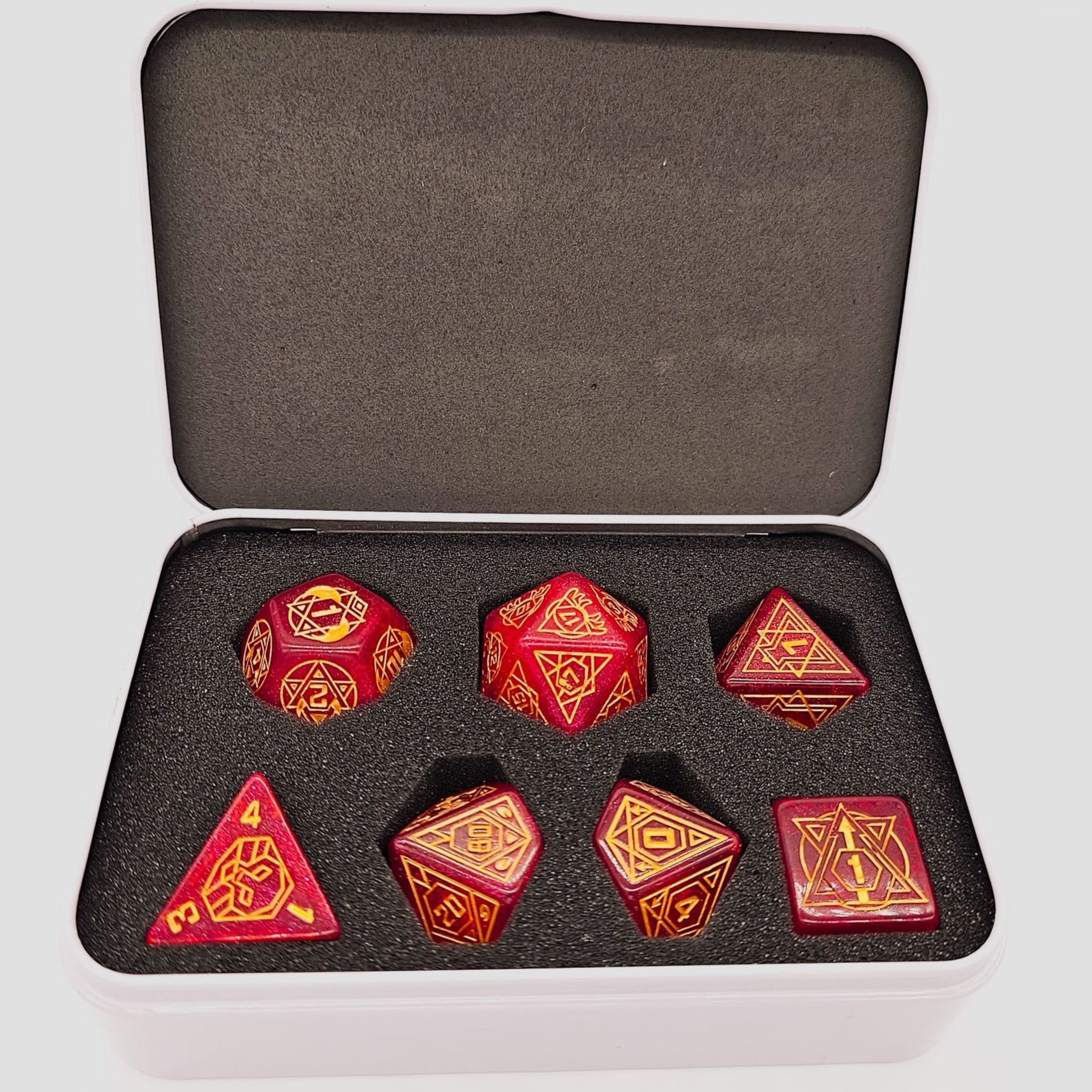 Red Star Constellation 7 Piece DND Dice Set