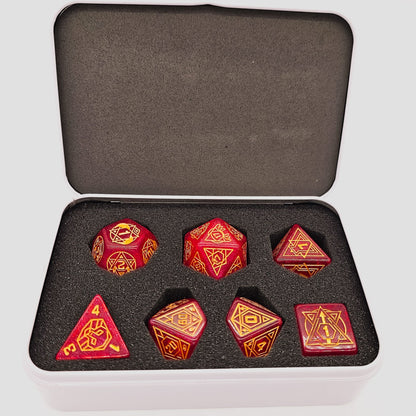 Red Star Constellation 7 Piece DND Dice Set