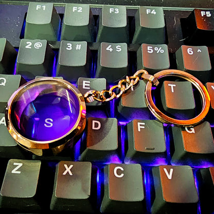 Rose Gold Metal Keychain Mini DND Dice Container