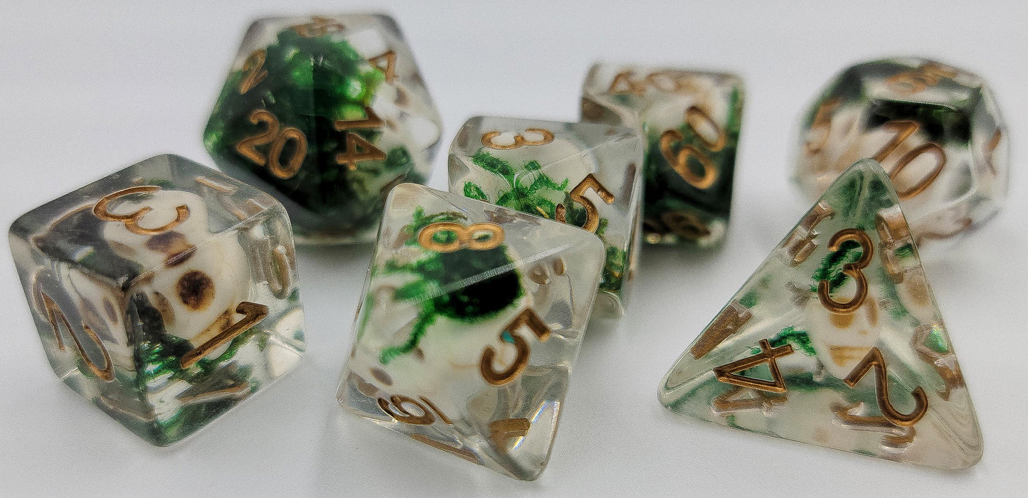 Resin Skull DND Dice Set