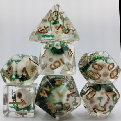 Resin Skull DND Dice Set