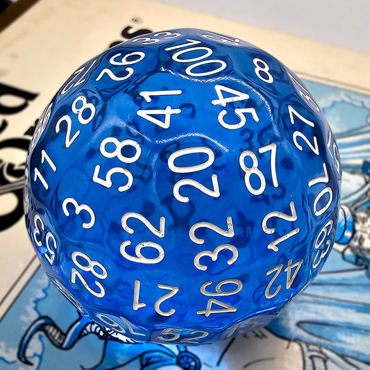 Resin Transparent Blue D100 DND Dice