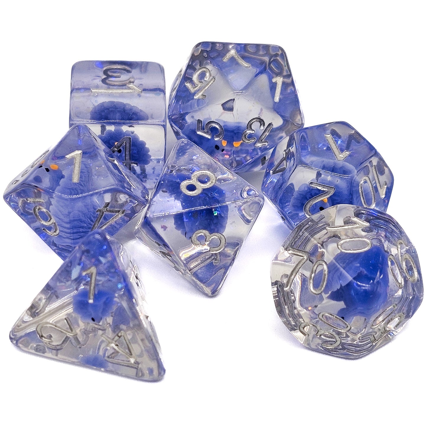 Resin Peacock DND Dice Set