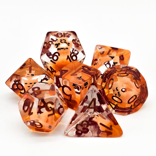 Resin Fox DND Dice Set