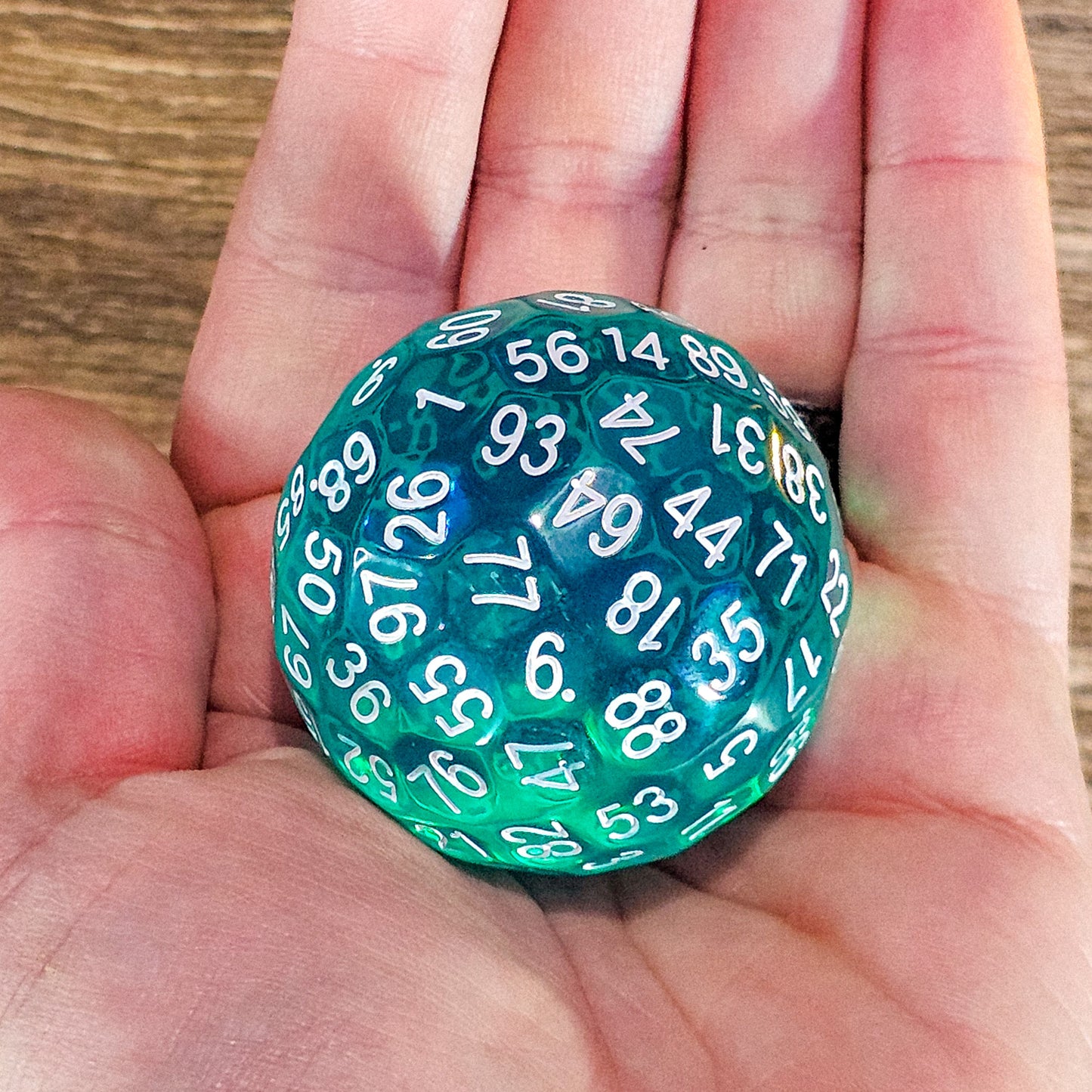 Resin Transparent Light Green D100 DND Dice