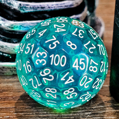 Resin Transparent Light Green D100 DND Dice