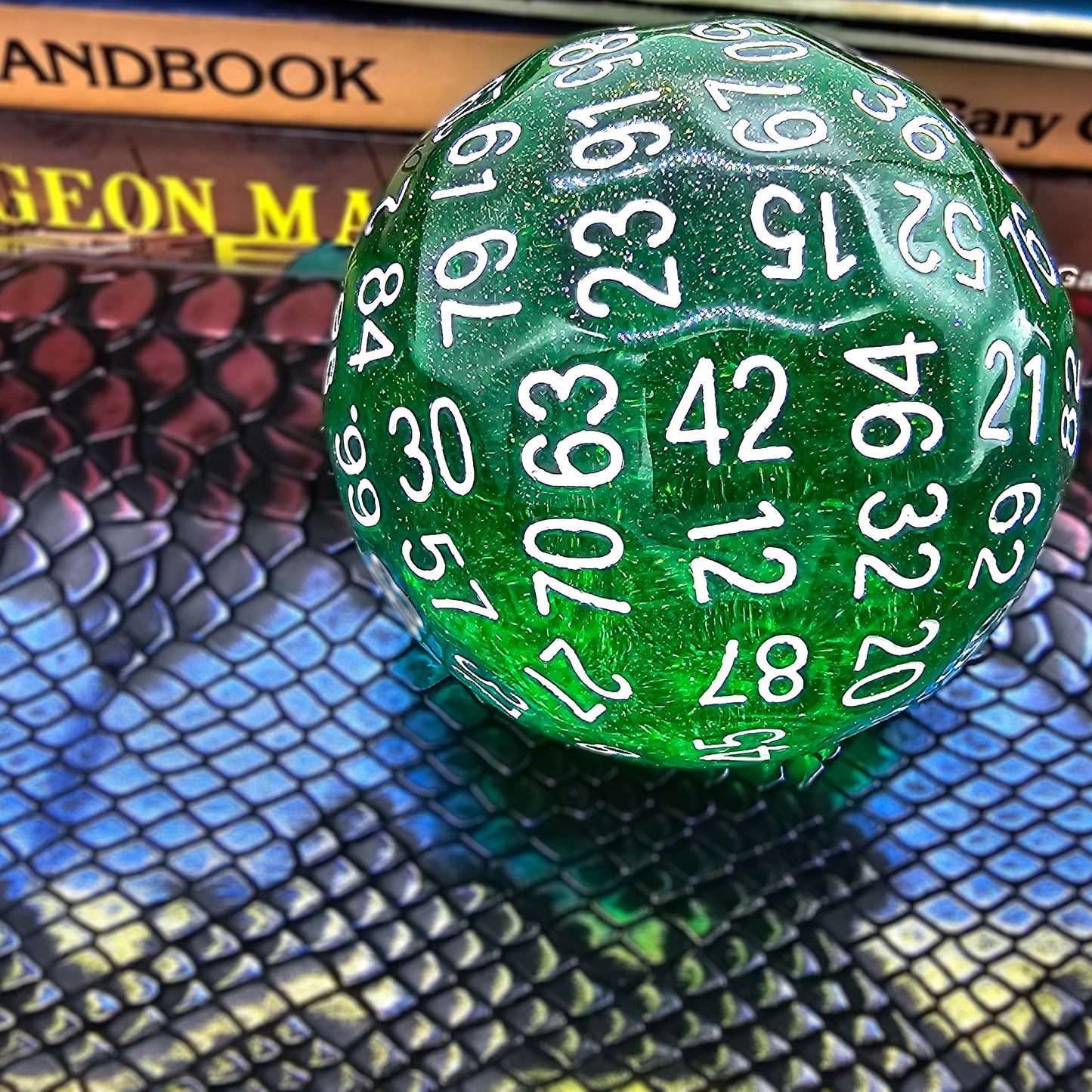 Resin Transparent Green D100 DND Dice