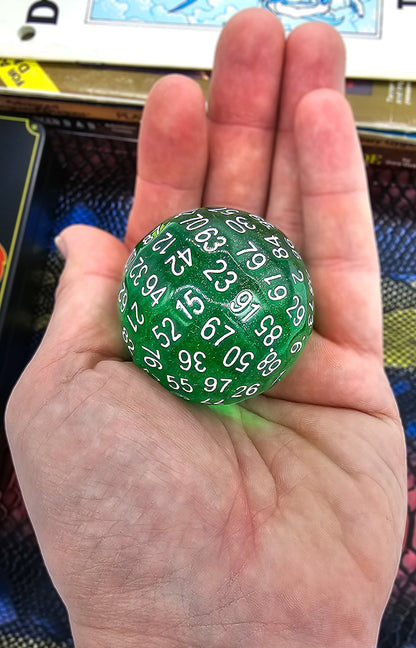 Resin Transparent Green D100 DND Dice