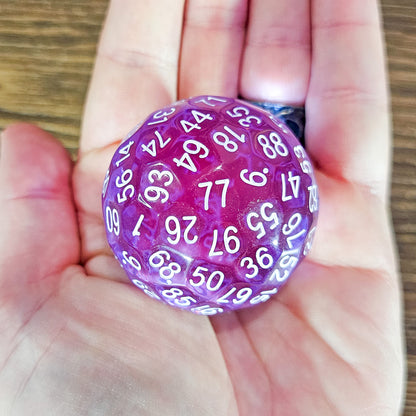 Resin Transparent Purple D100 DND Dice