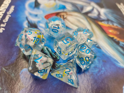 Resin Unicorn DND Dice Set