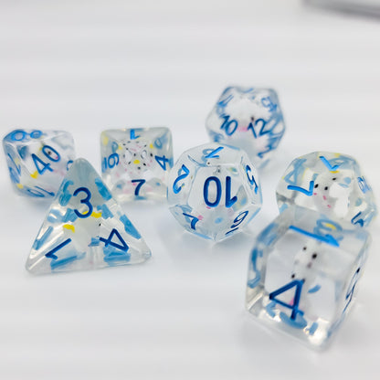 Resin Unicorn DND Dice Set