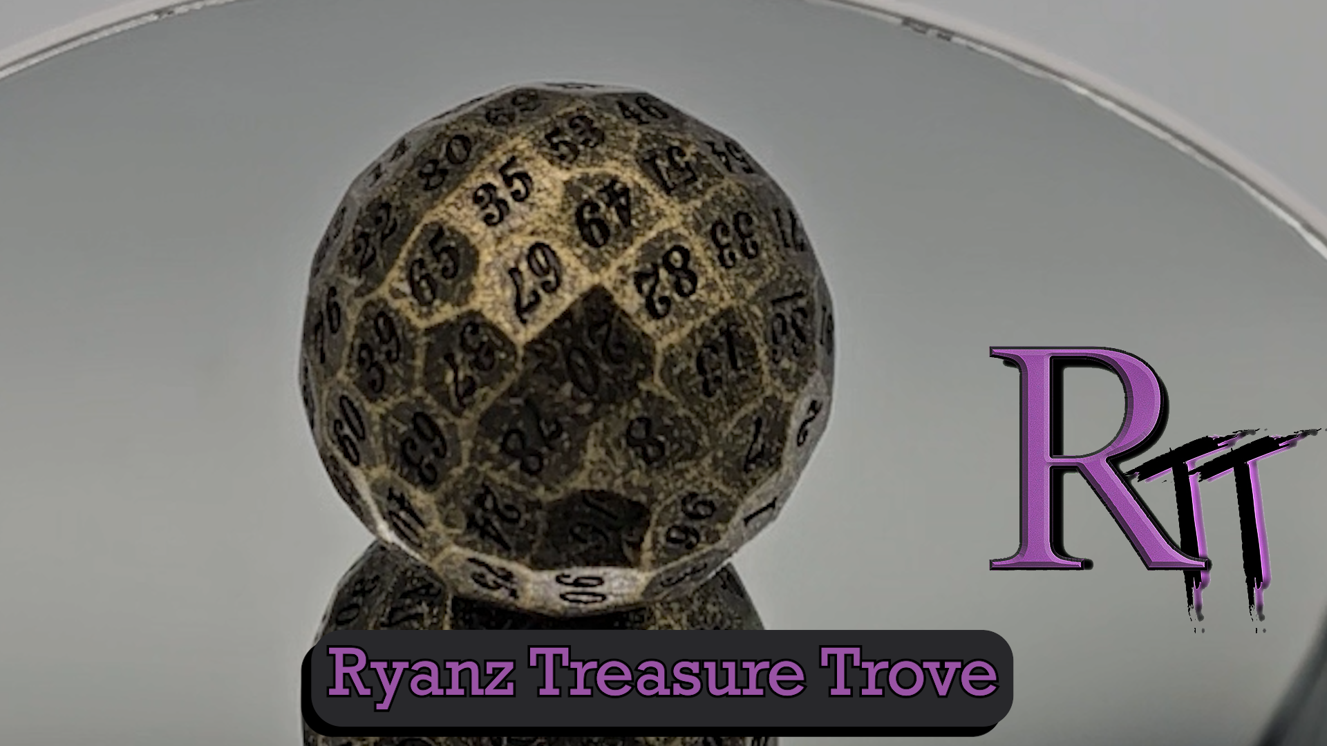 Solid Metal Antique Gold D100 DND Dice video showcasing how it rolls, spins, and how large and hefty and solid it is.  