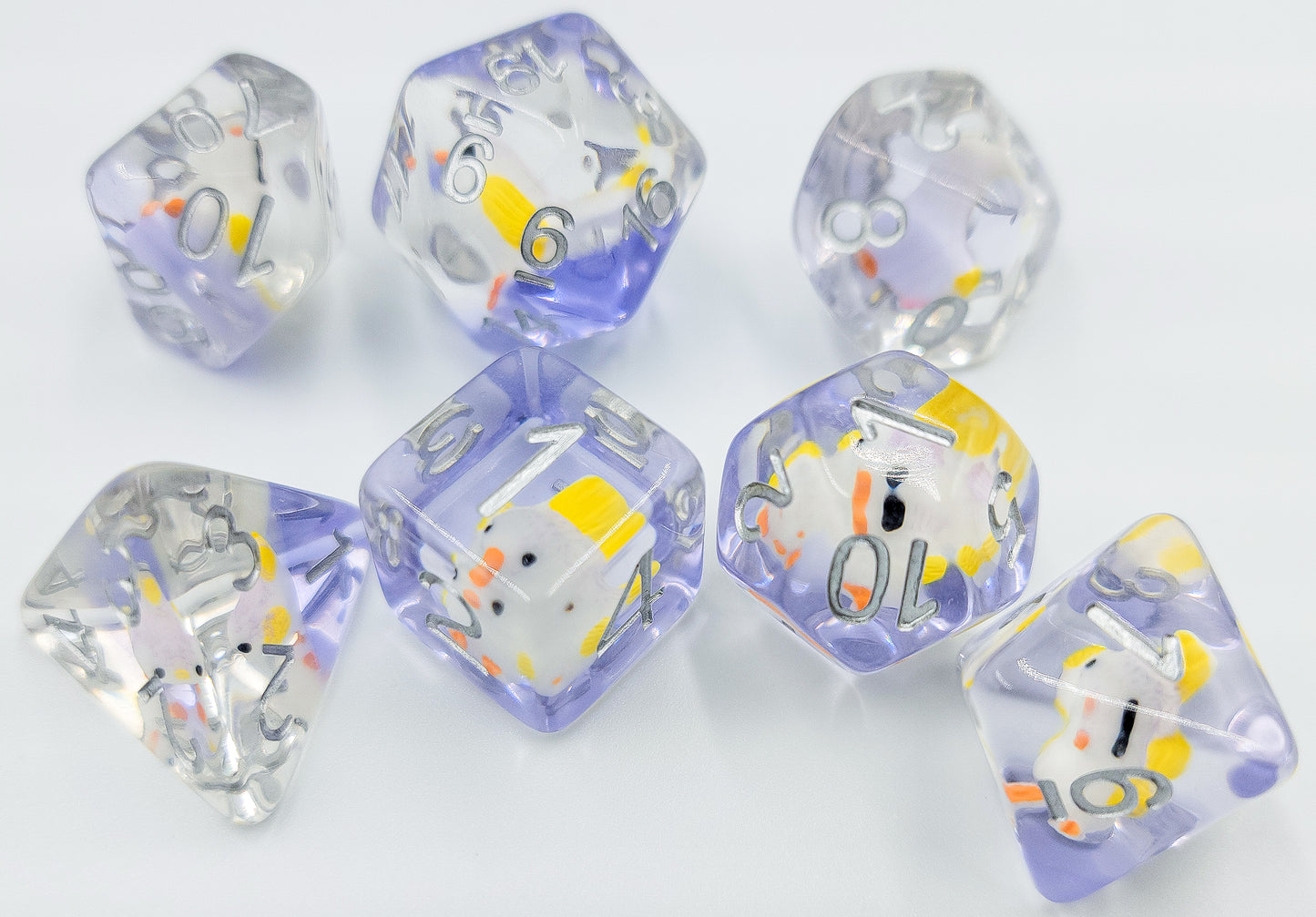 Resin Bird DND Dice Set