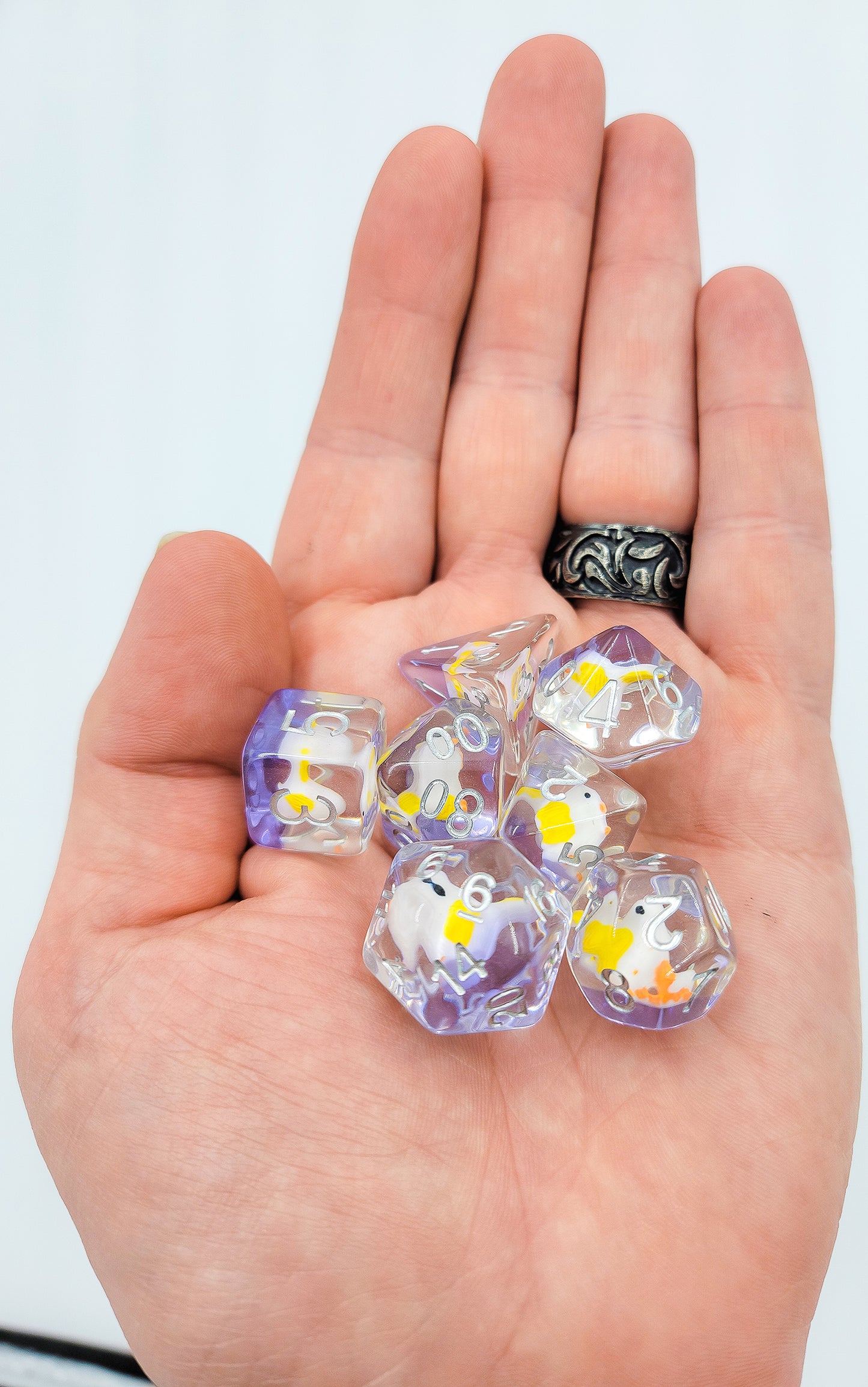 Resin Bird DND Dice Set